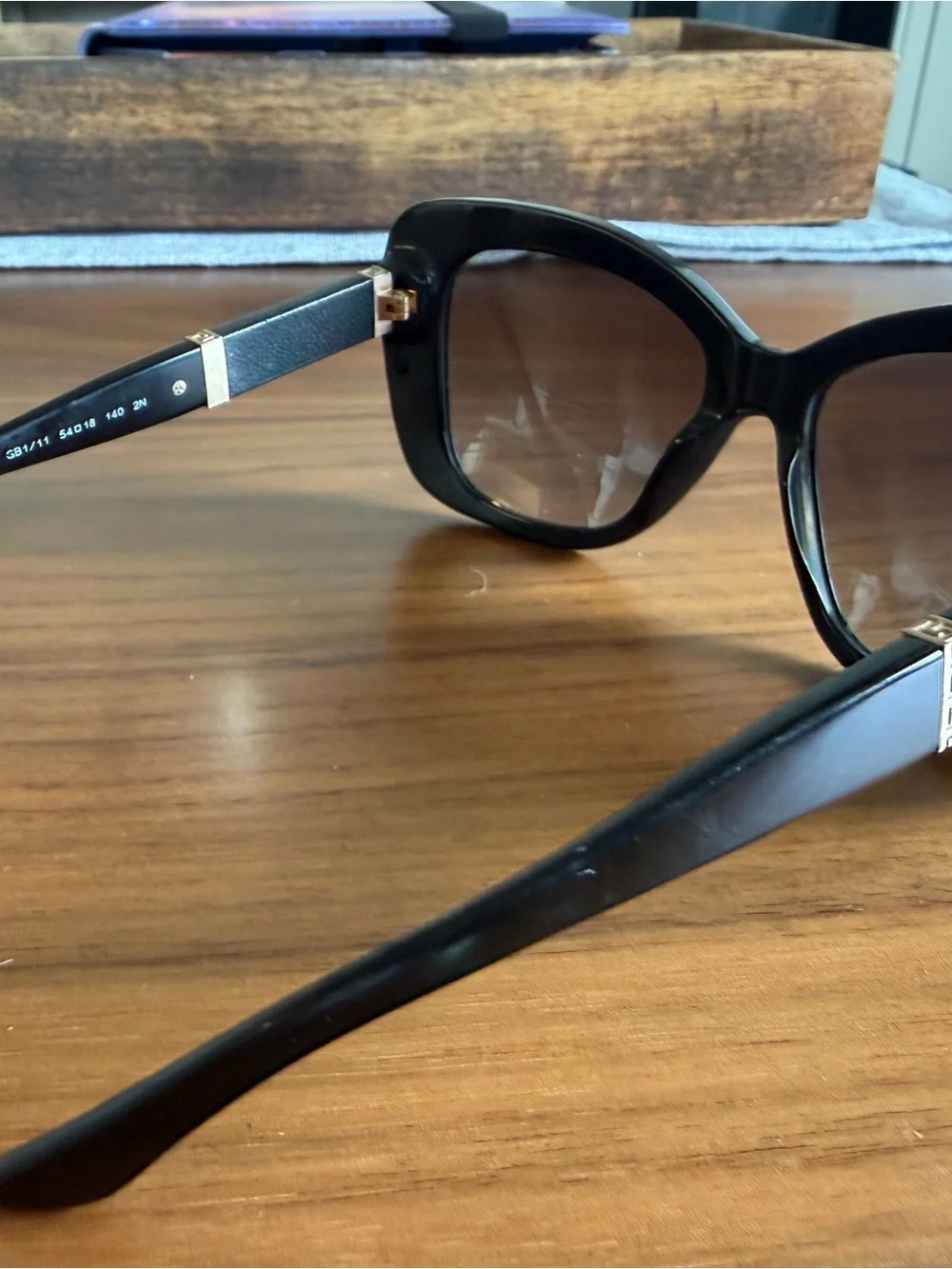 Versace Black Oversized Cat-Eye Sunglasses